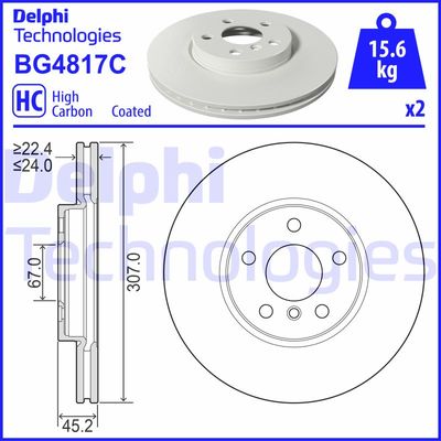 BG4817C DELPHI Тормозной диск