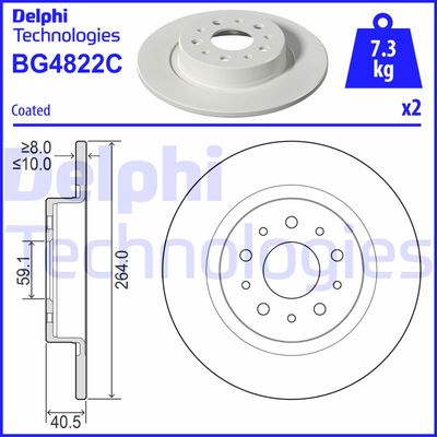 BG4822C DELPHI Тормозной диск