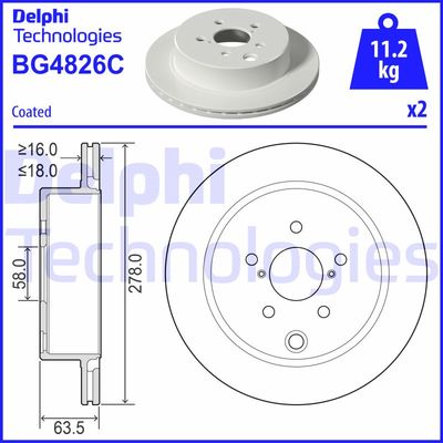 BG4826C DELPHI Тормозной диск