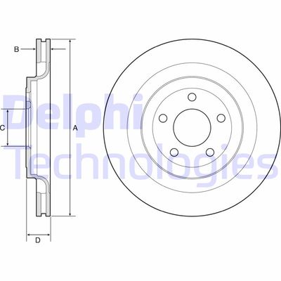 BG4832C DELPHI Тормозной диск