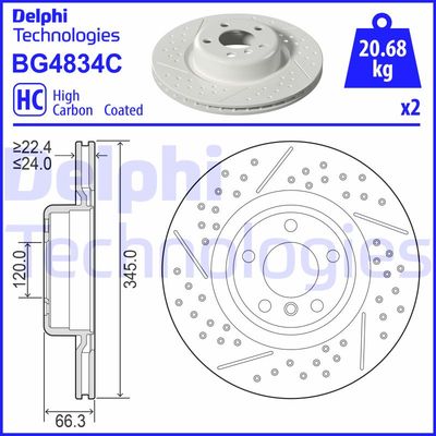 BG4834C DELPHI Тормозной диск