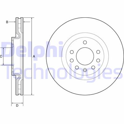 BG4944C DELPHI Тормозной диск