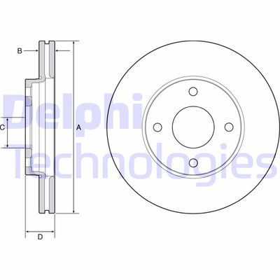 BG4953C DELPHI Тормозной диск