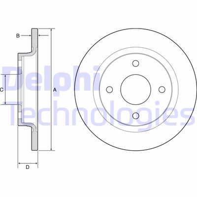 BG4954C DELPHI Тормозной диск