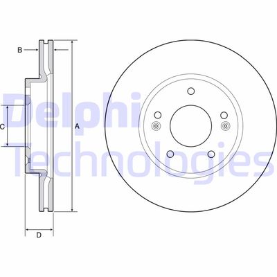 BG4955C DELPHI Тормозной диск