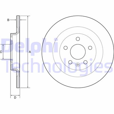 BG4966C DELPHI Тормозной диск