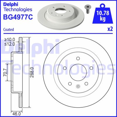 BG4977C DELPHI Тормозной диск