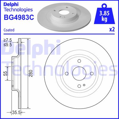 BG4983C DELPHI Тормозной диск