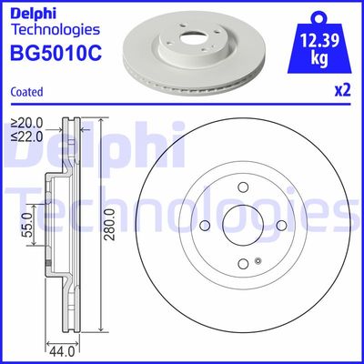 BG5010C DELPHI Тормозной диск