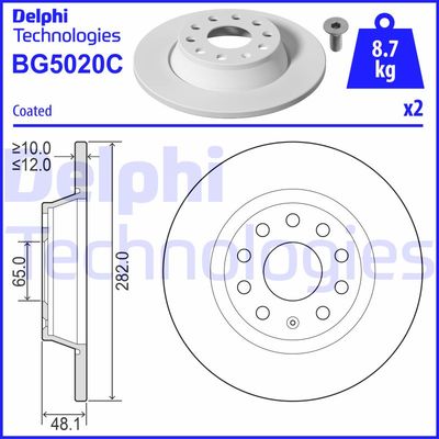 BG5020C DELPHI Тормозной диск