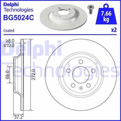 BG5024C DELPHI Тормозной диск