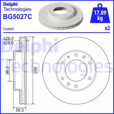 BG5027C DELPHI Тормозной диск