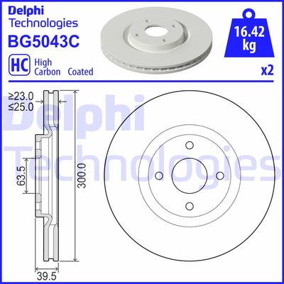 BG5043C DELPHI Тормозной диск