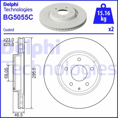 BG5055C DELPHI Тормозной диск