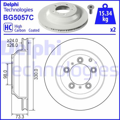 BG5057C DELPHI Тормозной диск