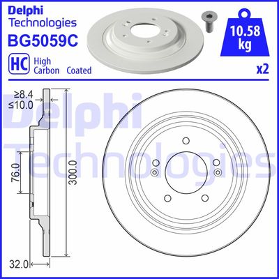 BG5059C DELPHI Тормозной диск