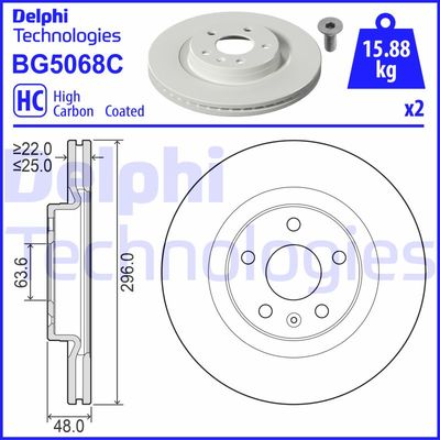 BG5068C DELPHI Тормозной диск