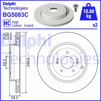 BG5083C DELPHI Тормозной диск