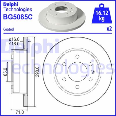 BG5085C DELPHI Тормозной диск