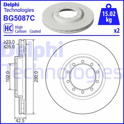 BG5087C DELPHI Тормозной диск