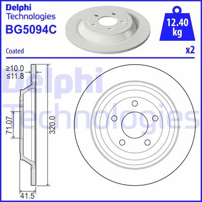 BG5094C DELPHI Тормозной диск