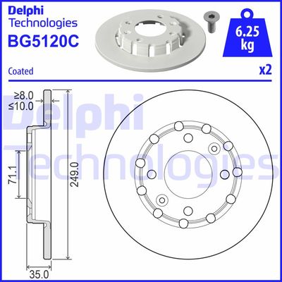 BG5120C DELPHI Тормозной диск