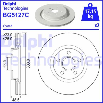 BG5127C DELPHI Тормозной диск