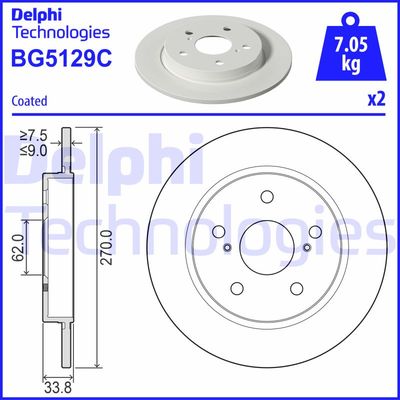 BG5129C DELPHI Тормозной диск