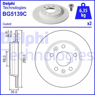 BG5139C DELPHI Тормозной диск