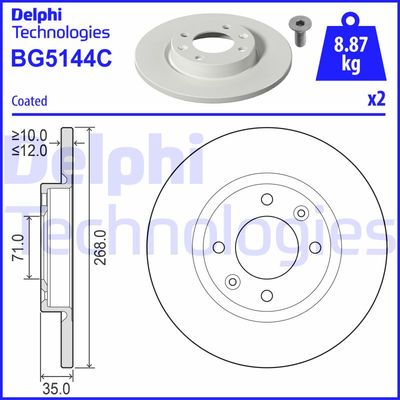 BG5144C DELPHI Тормозной диск