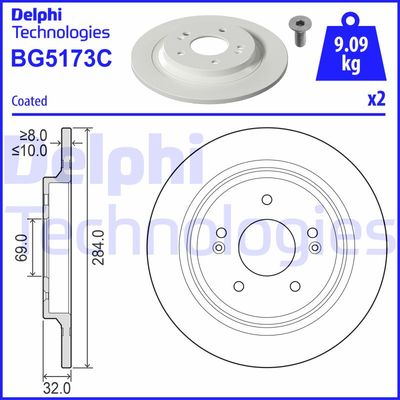 BG5173C DELPHI Тормозной диск