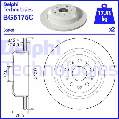 BG5175C DELPHI Тормозной диск