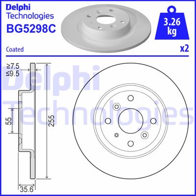 BG5298C DELPHI Тормозной диск