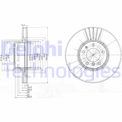 BG670 DELPHI Тормозной диск