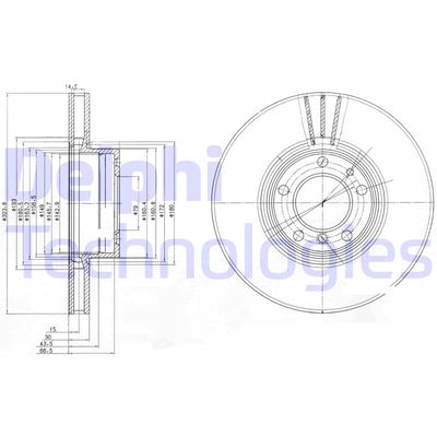 BG9005 DELPHI Тормозной диск