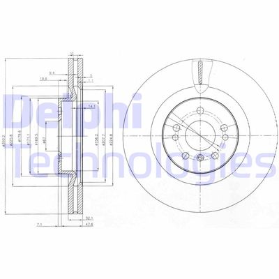 BG9013 DELPHI Тормозной диск