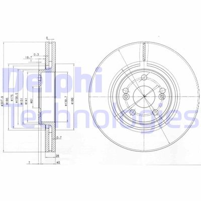 BG9016 DELPHI Тормозной диск