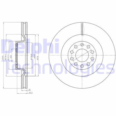 BG9018 DELPHI Тормозной диск