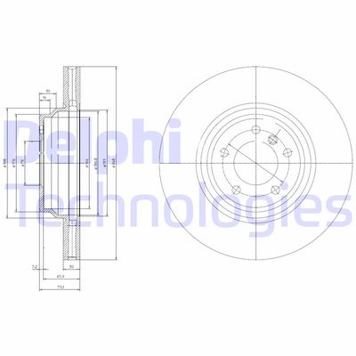 BG9019 DELPHI Тормозной диск