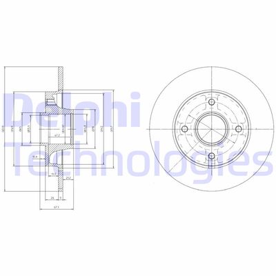 BG9022RSC DELPHI Тормозной диск