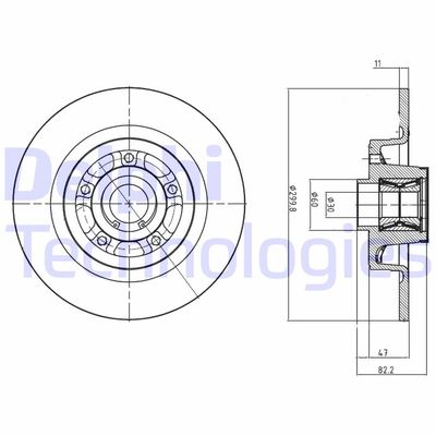 BG9023RSC DELPHI Тормозной диск