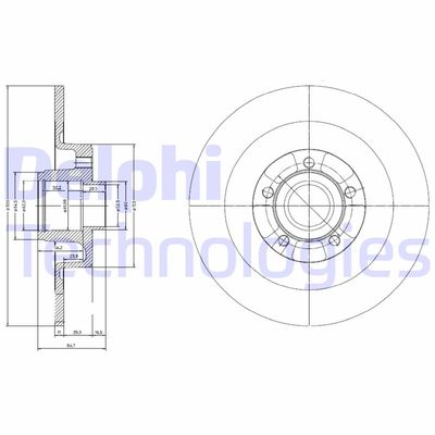 BG9024RSC DELPHI Тормозной диск