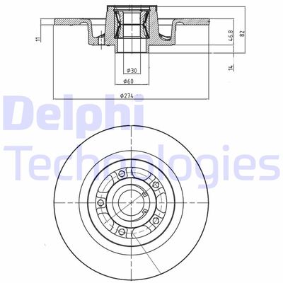 BG9026RS DELPHI Тормозной диск