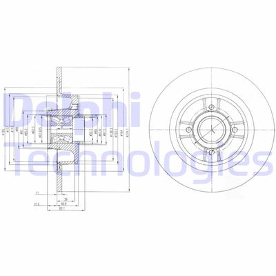 BG9029RSC DELPHI Тормозной диск