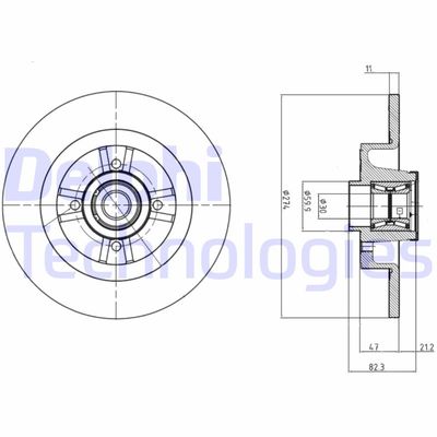 BG9030RSC DELPHI Тормозной диск