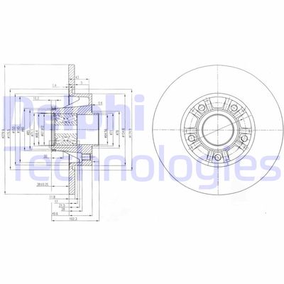 BG9031RSC DELPHI Тормозной диск