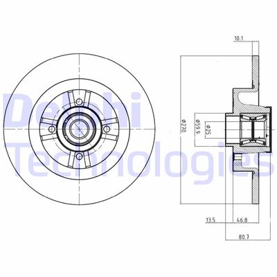 BG9032RS DELPHI Тормозной диск