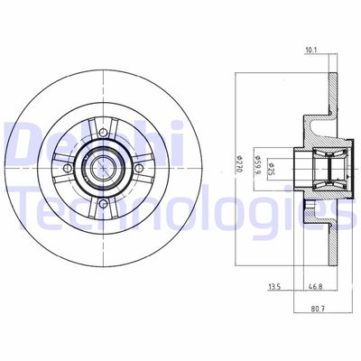 BG9032RSC DELPHI Тормозной диск