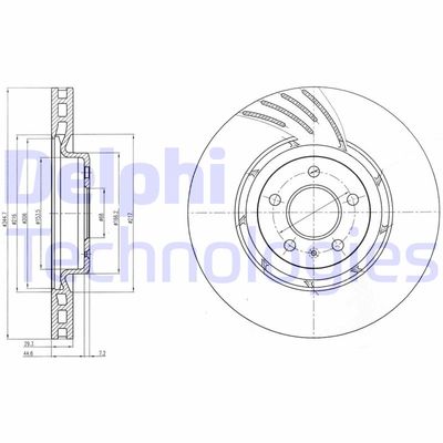 BG9052 DELPHI Тормозной диск