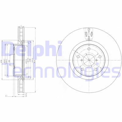 BG9055 DELPHI Тормозной диск